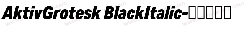 AktivGrotesk BlackItalic字体转换